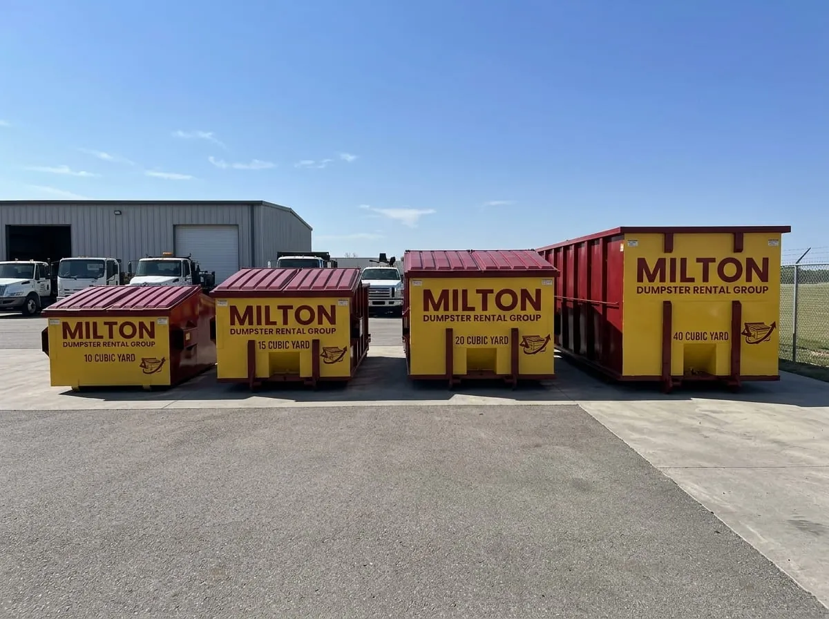 Roll-off dumpster delivered to a property in Pace, FL Roll-off dumpster delivered to a property in Pace, FL