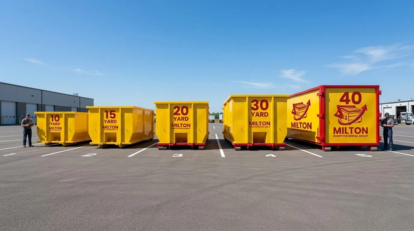10, 15, 20 and 30 yard roll-off dumpsters available for rent in Milton, FL 10, 15, 20 and 30 yard roll-off dumpsters available for rent in Milton, FL